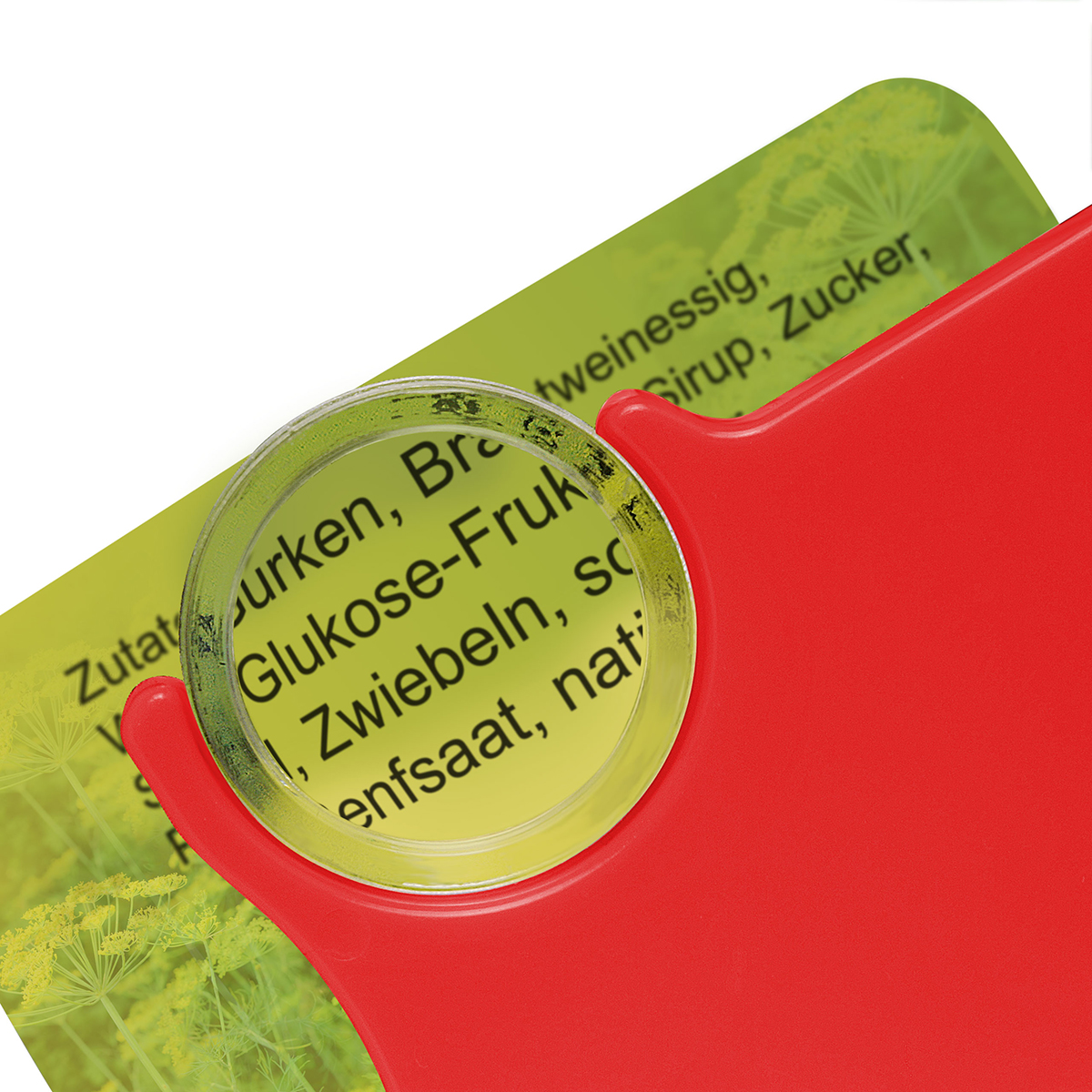 Chiphalter mit 1€-Chip und Lupe als Werbeartikel mit Logo bedrucken