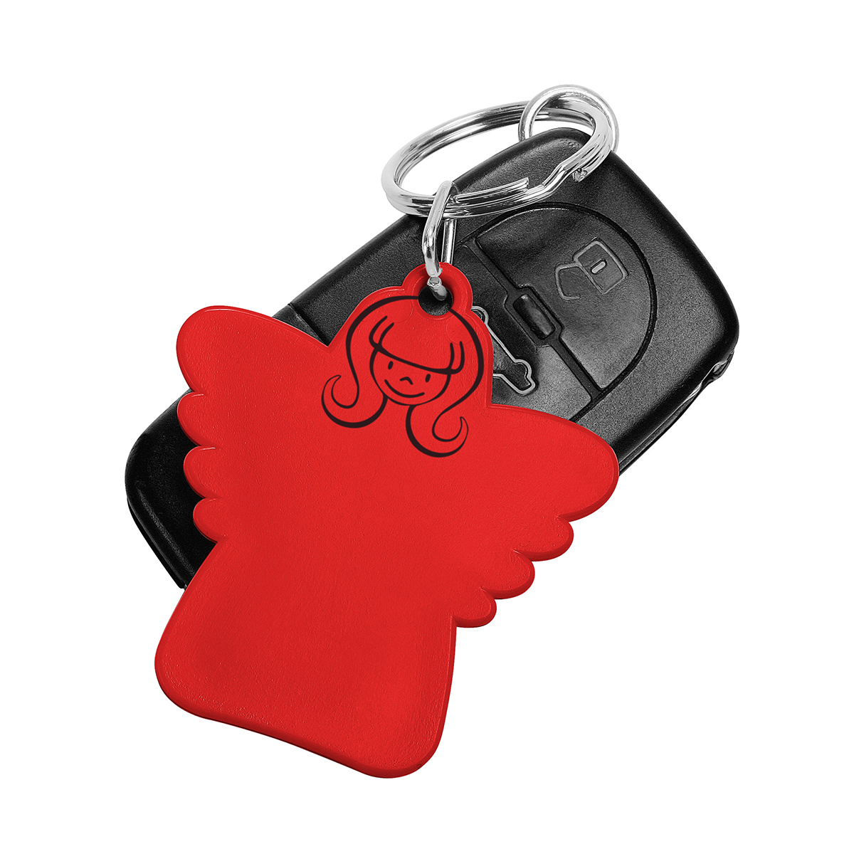 Schlüsselanhänger Schutzengel als Werbeartikel mit Logo bedrucken