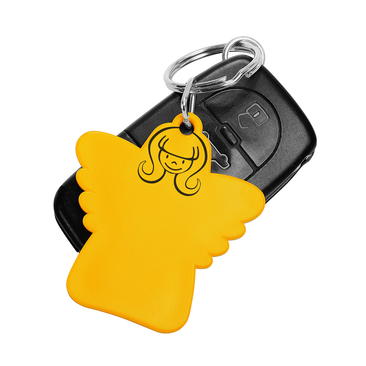 Schlüsselanhänger Schutzengel als Werbeartikel mit Logo bedrucken