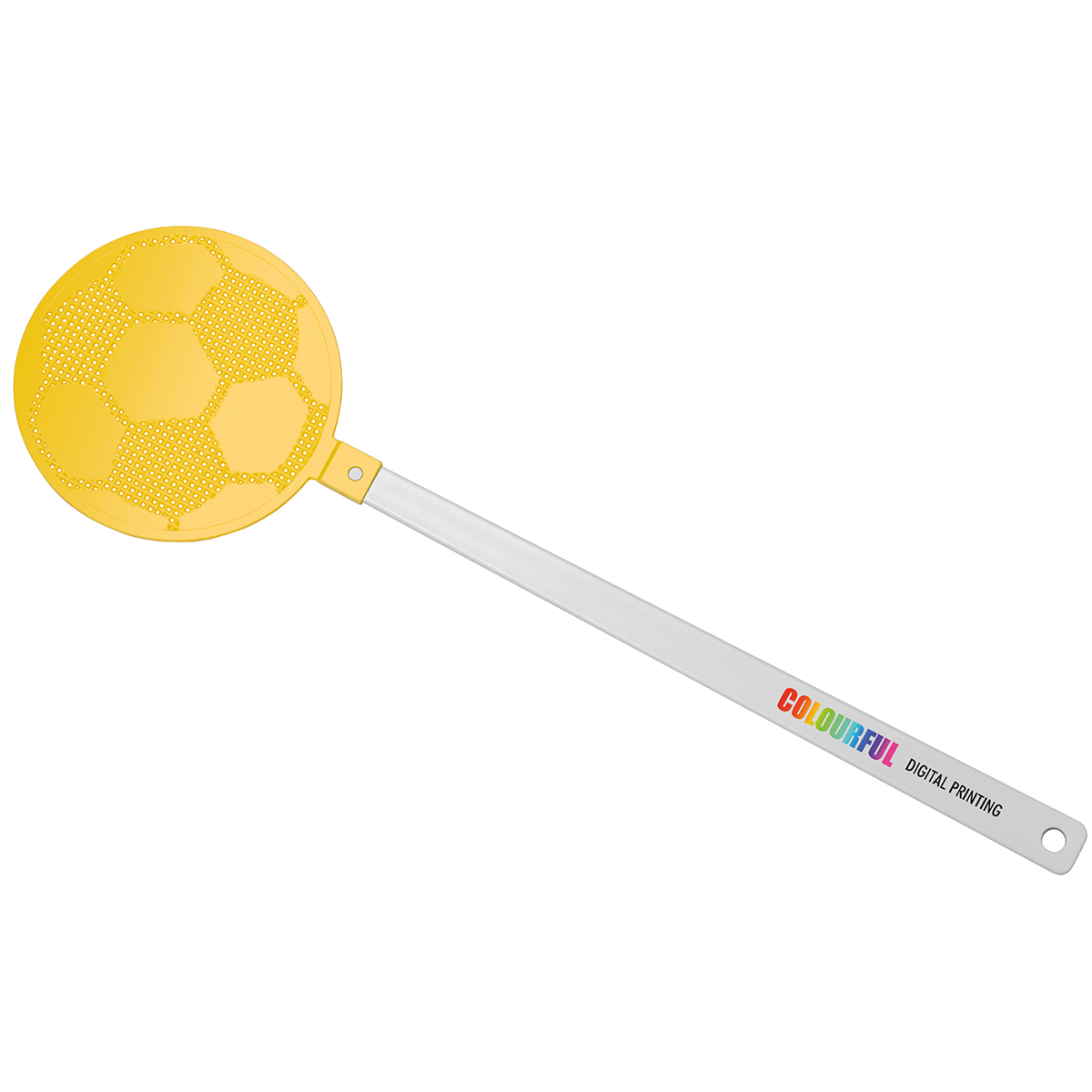 Fliegenklatsche "Fußball" als Werbeartikel mit Logo bedrucken
