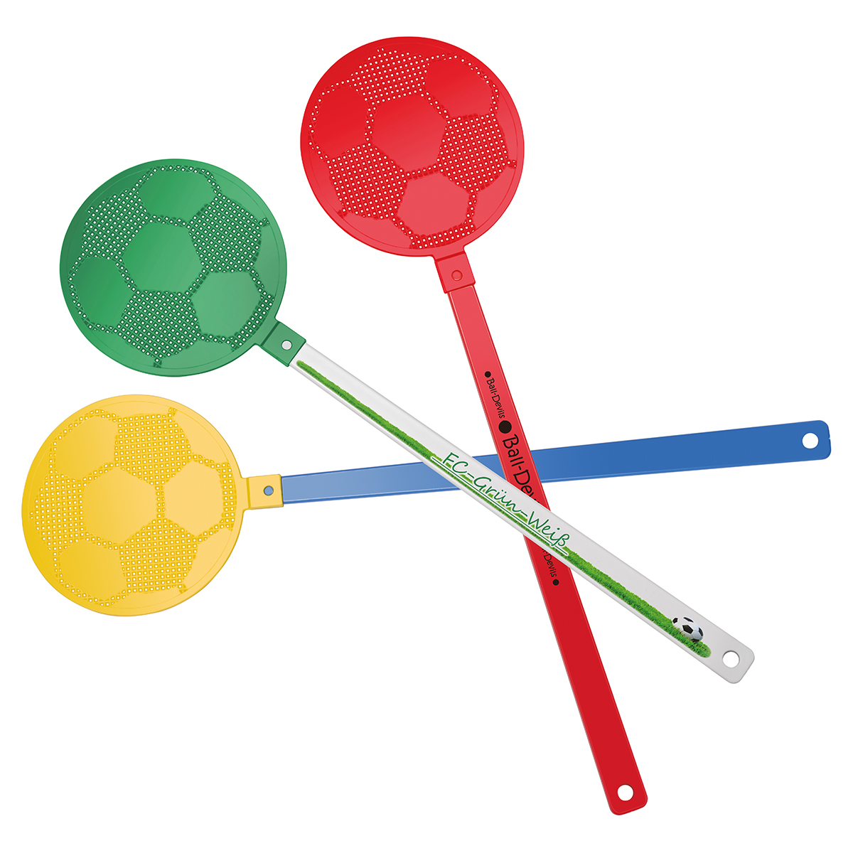 Fliegenklatsche "Fußball" als Werbeartikel mit Logo bedrucken