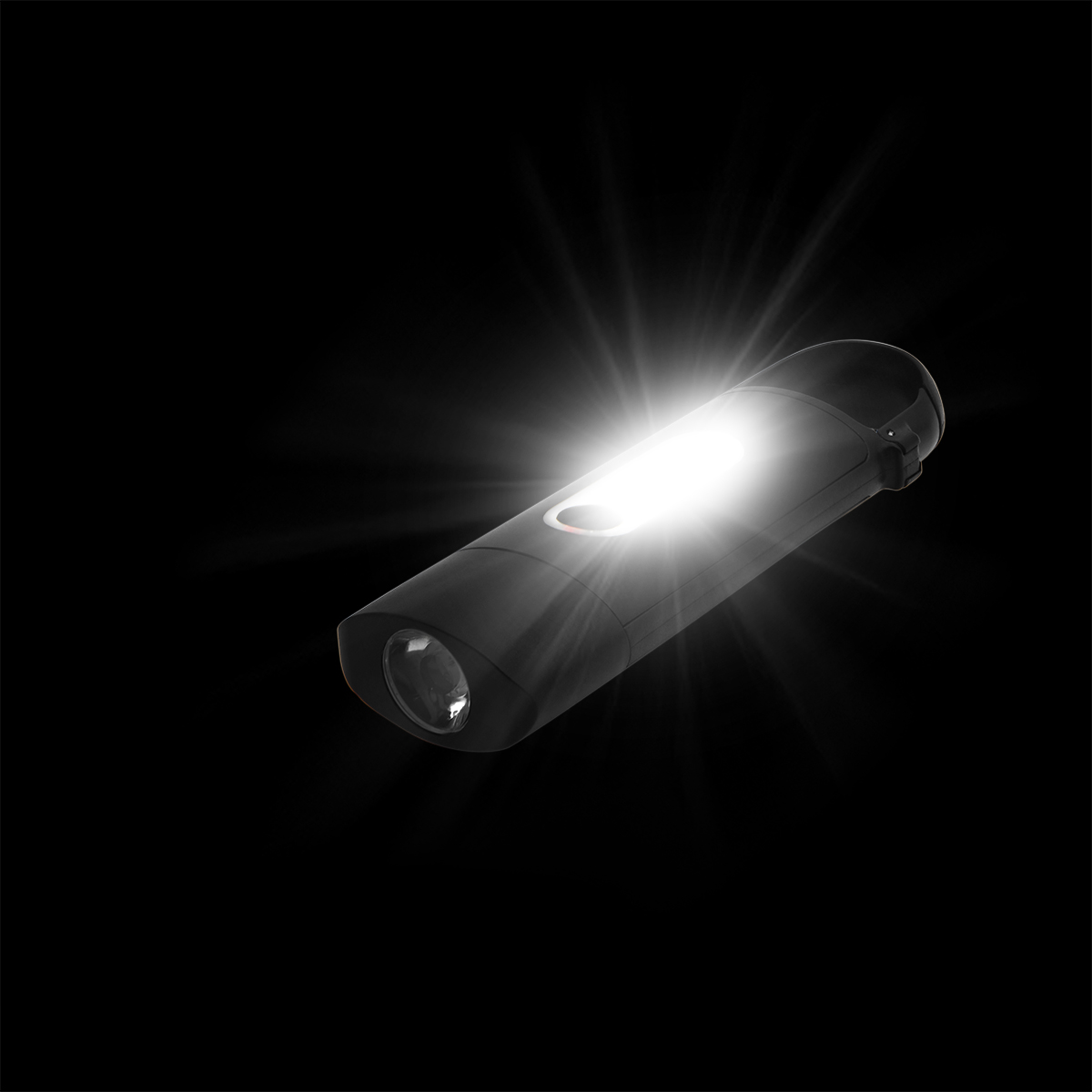 Taschenlampe "COB" mit Karabiner als Werbeartikel mit Logo bedrucken