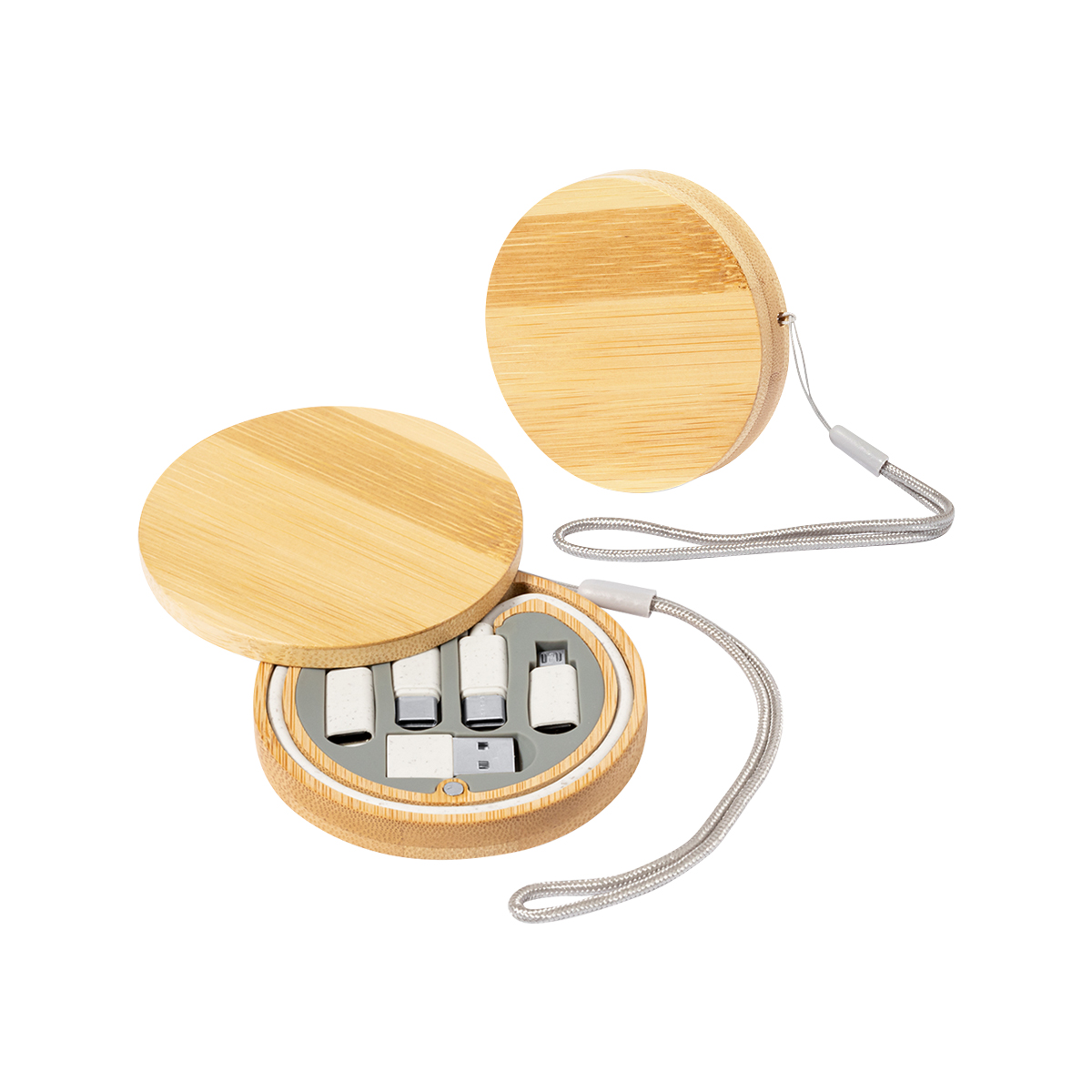 Kabel- und Adapter-Set "ECO" als Werbeartikel mit Logo bedrucken