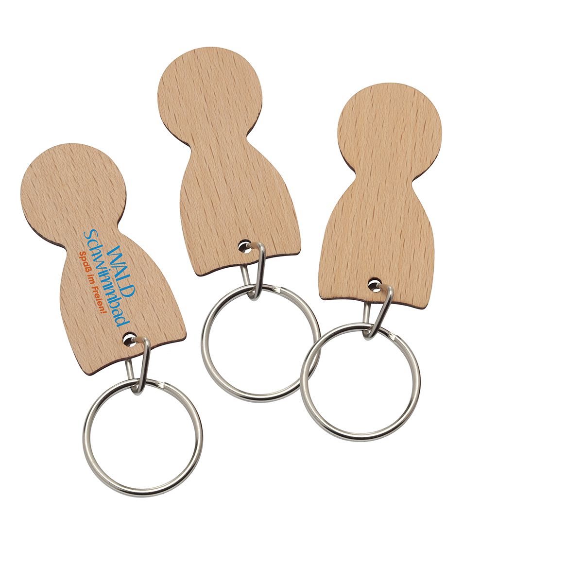 Einkaufswagenlöser Holz als Werbeartikel mit Logo bedrucken