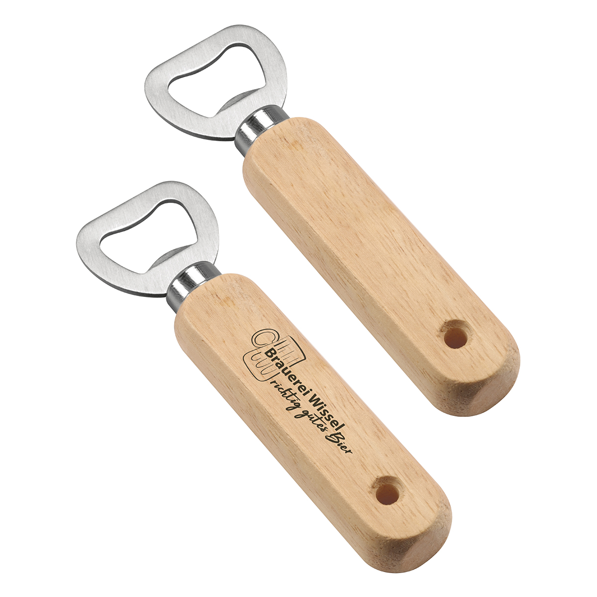 Flaschenöffner Holz als Werbeartikel mit Logo bedrucken