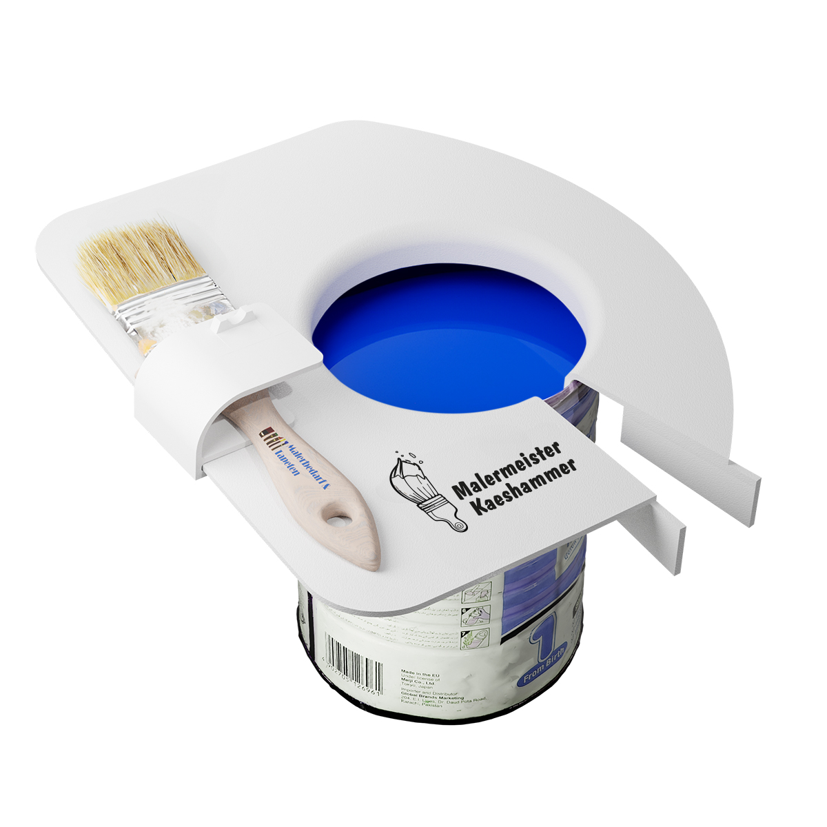 Tropfschutz-Pinselhalter als Werbeartikel mit Logo bedrucken