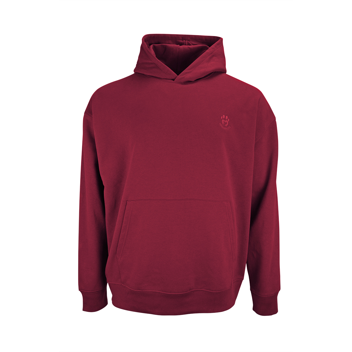 Sweatshirt Flow mit Kapuze, Brokat rot als Werbeartikel mit Logo bedrucken