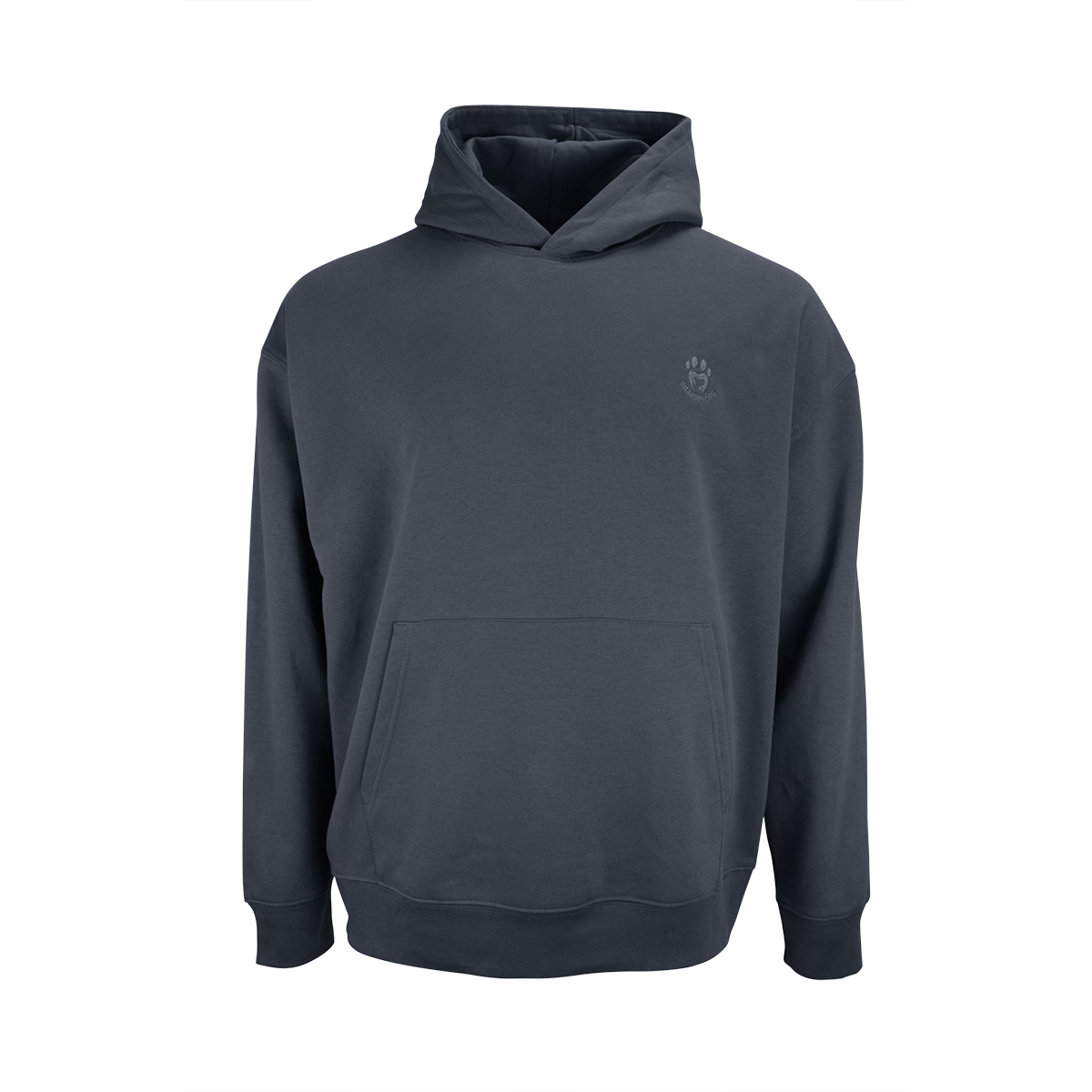 Sweatshirt Flow mit Kapuze, India Grey als Werbeartikel mit Logo bedrucken