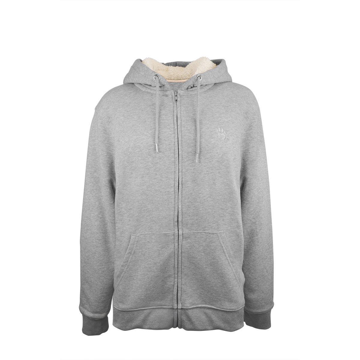 Hoodie Cozy Sherpa, Light Heather Grey als Werbeartikel mit Logo bedrucken